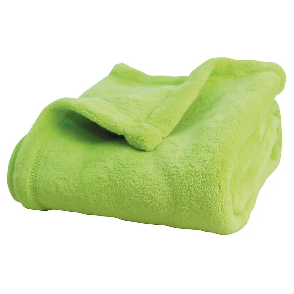 Couverture unie et colorée (75x100 cm - Vert clair)