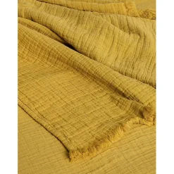 Couvre lit à franges 