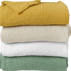 Couvre lit à franges