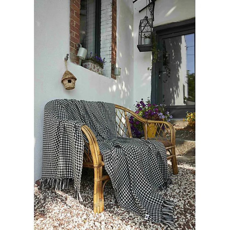 Couvre lit à franges tissé teint "Gaspard" 240 x 260 cm