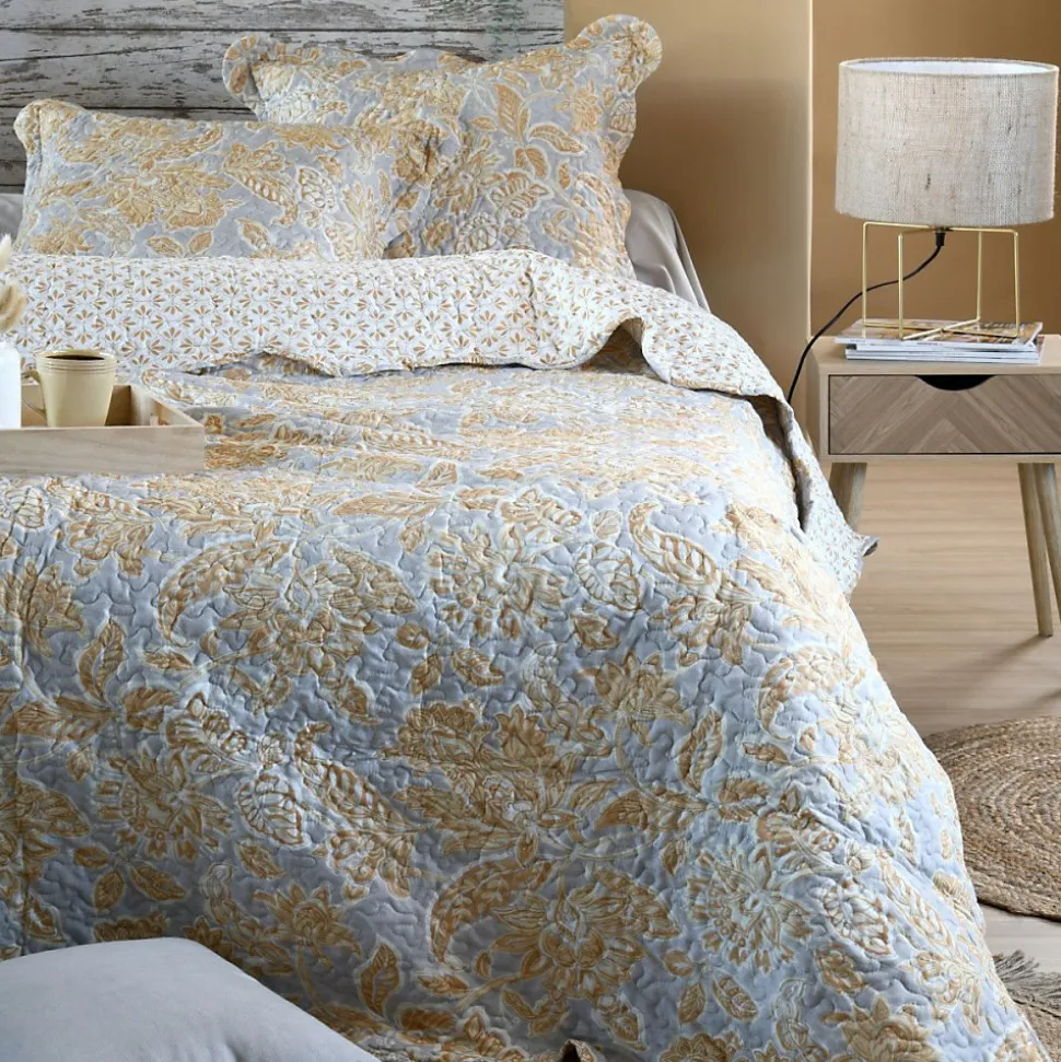 Couvre lit boutis réversible 240x220 avec 2 taies NERYA