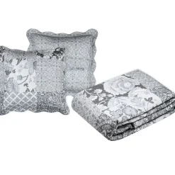 Couvre lit boutis réversible 240x220 avec 2 taies OTAVIA