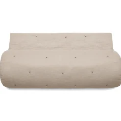 Couvre lit capitonné en mousseline de coton 180x240 cm ANDROS beige ficelle