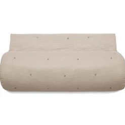 Couvre lit capitonné en mousseline de coton 260x240 cm ANDROS beige ficelle