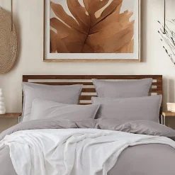 Couvre lit en coton doux Ecru 240x260 cm SARANDA