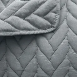 Couvre lit en microfibre dessin par ultrason (240x220 cm - Gris clair)