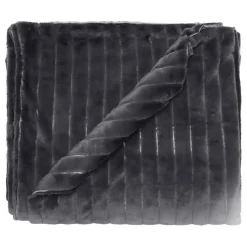 Couvre lit "Hermine" toutes dimensions Vent du sud - Ardoise - 230 x 260 cm pour lit 2 places "King Size"