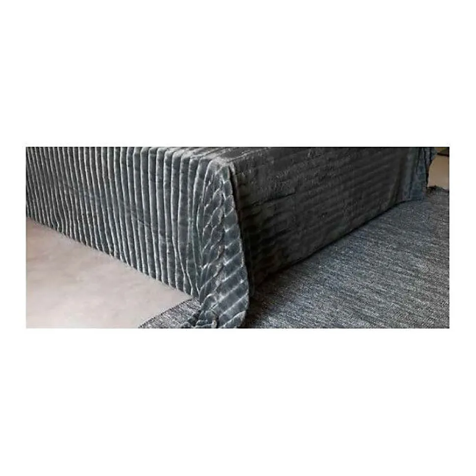 Couvre lit "Hermine" toutes dimensions Vent du sud - Ardoise - 180 x 230 cm pour lit 1 place