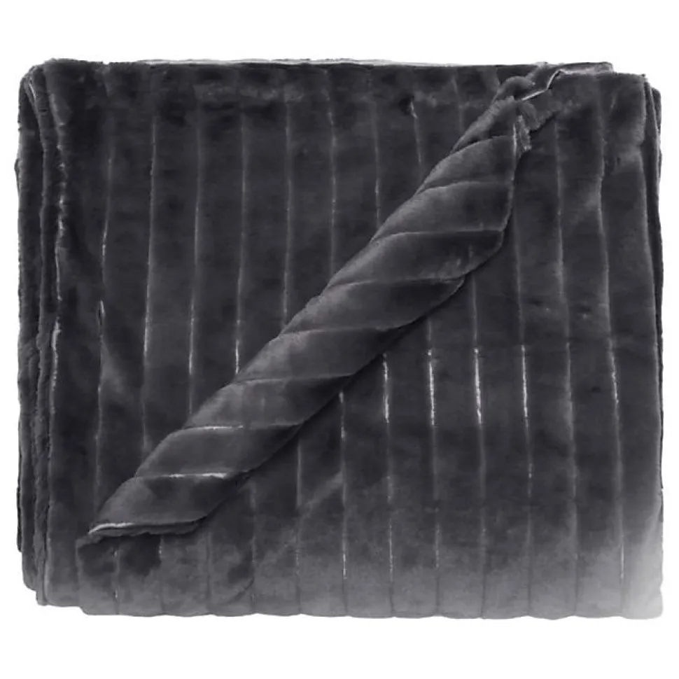 Couvre lit "Hermine" toutes dimensions Vent du sud - Ardoise - 180 x 230 cm pour lit 1 place