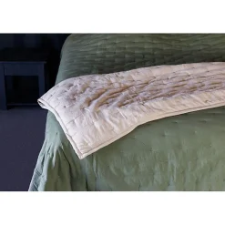 Couvre lit matelassé microfibre lavée "Céleste" toutes dimensions Vent du sud - Céleste Naturel - 220 x 240 cm pour lit 2 places