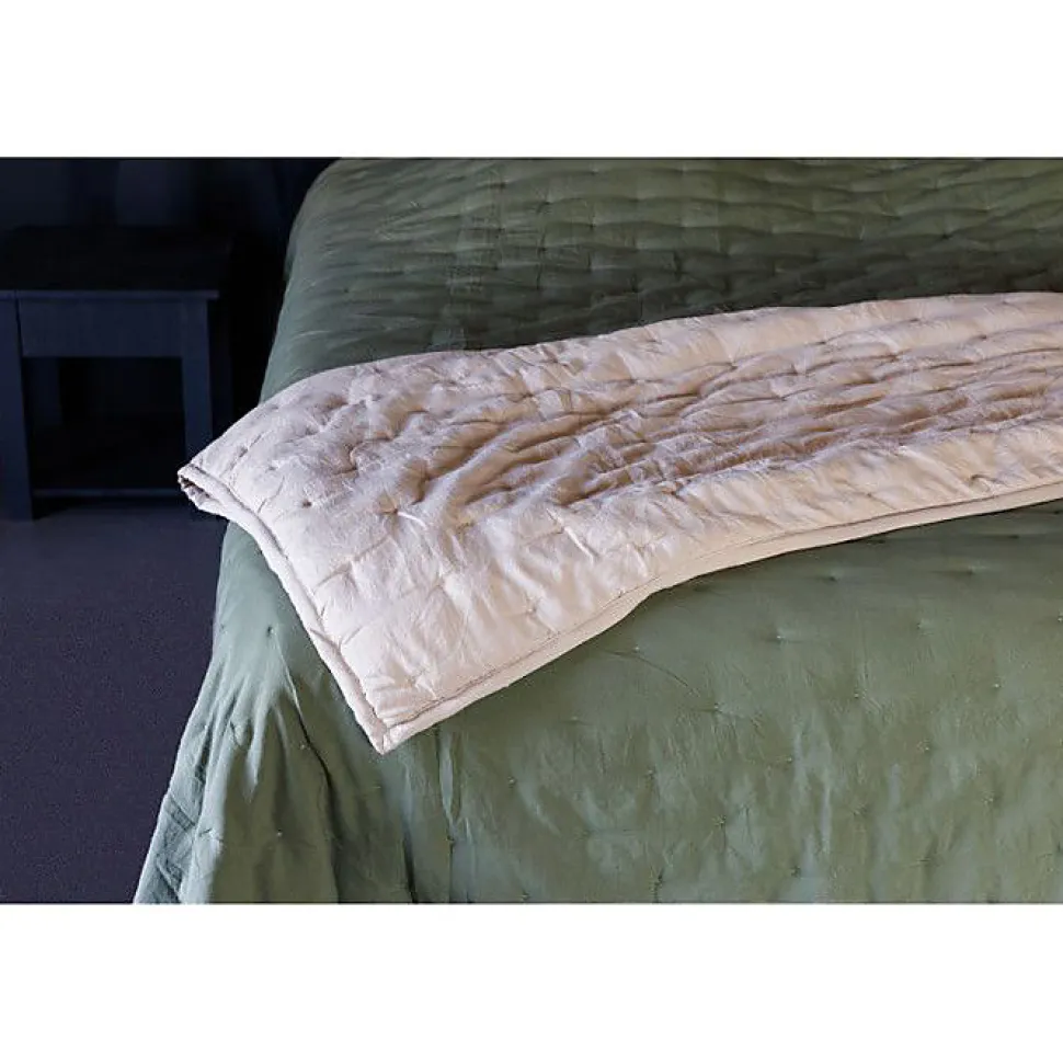 Couvre lit matelassé microfibre lavée "Céleste" toutes dimensions Vent du sud - Céleste Bleu Métal - 180 x 240 cm pour lit 1 place