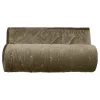 Couvre lit velours matelassé surpiqué "Gipsy" toutes dimensions Vent du sud - Gipsy Olive - 220 x 240 cm pour lit 2 places