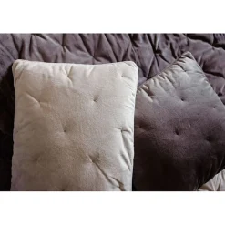 Couvre lit velours matelassé surpiqué "Gipsy" toutes dimensions Vent du sud - Gipsy Camel - 240 x 260 cm pour lit "King Size"