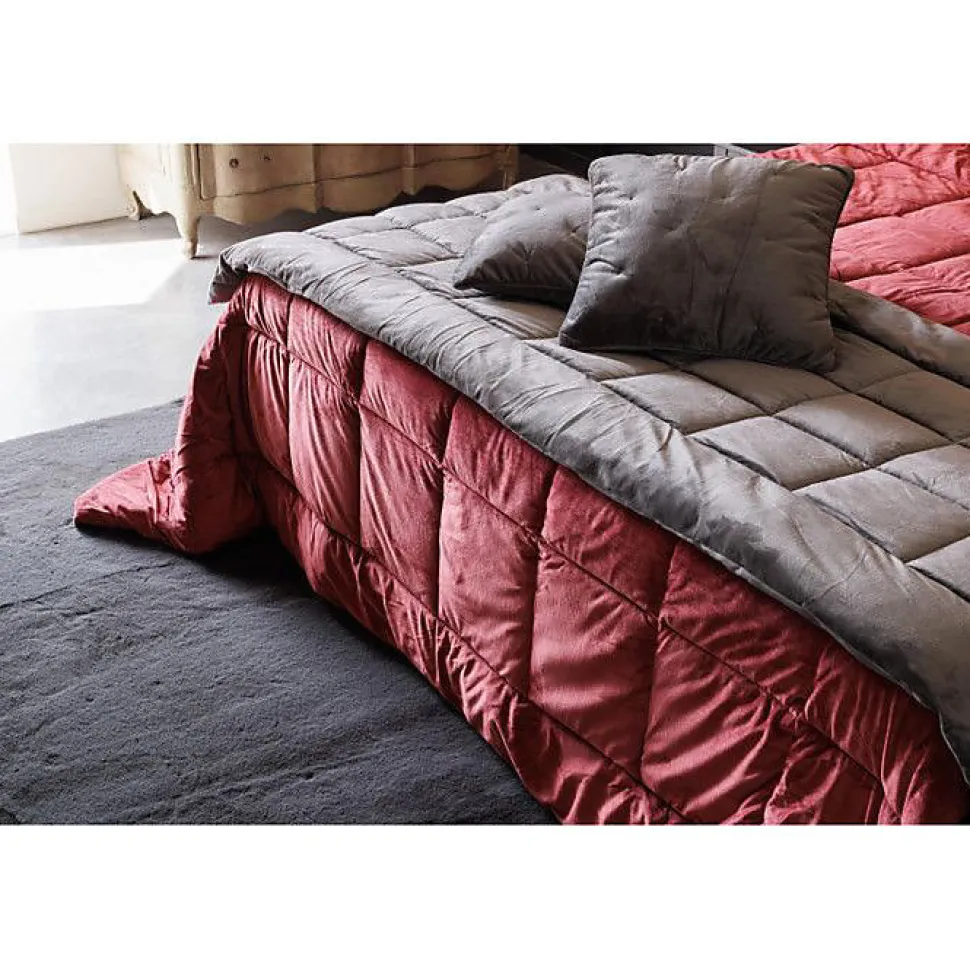 Couvre lit velours matelassé "Moki" toutes dimensions Vent du sud - Moki Camel - 180 x 240 cm pour lit 1 place