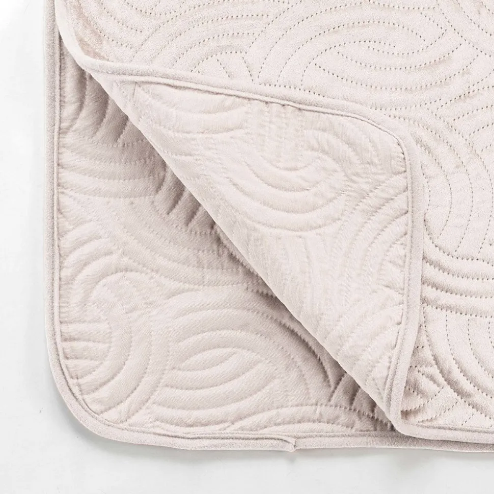 Couvre-lit 2 personnes matelassé 220x240 + 2 taies SOLANGE Naturel