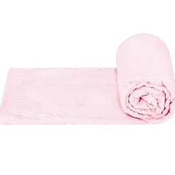 Couvre-lit - SPRINGOS - zigzag - 200x220 cm - rose clair - extra soft