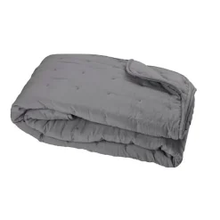 Couvre-Lit en microfibre matelassée (240x260 cm - Ardoise)