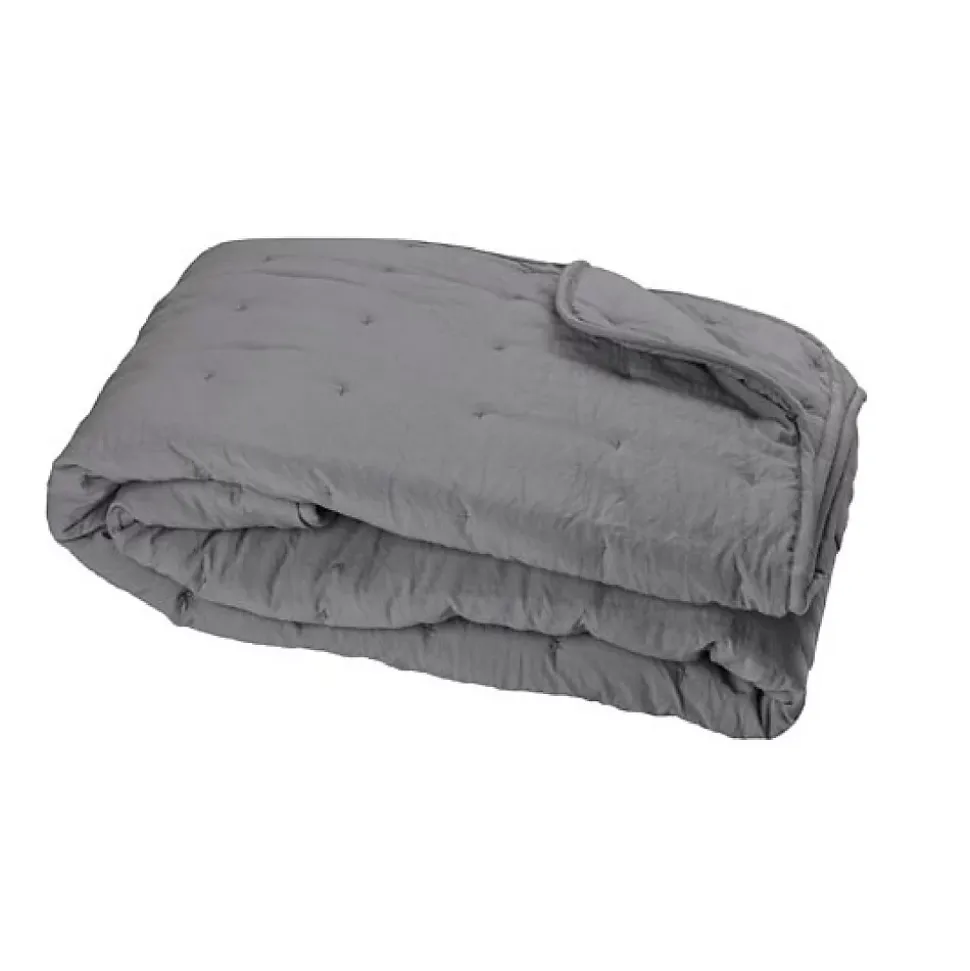 Couvre-Lit en microfibre matelassée (240x260 cm - Ardoise)