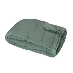 Couvre-Lit en microfibre matelassée (150x200 cm - Vert tilleul)