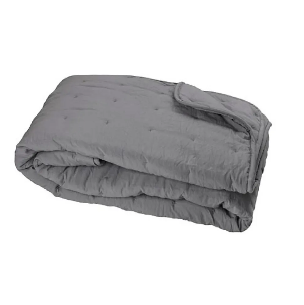 Couvre-Lit en microfibre matelassée (180x240 cm - Ardoise)