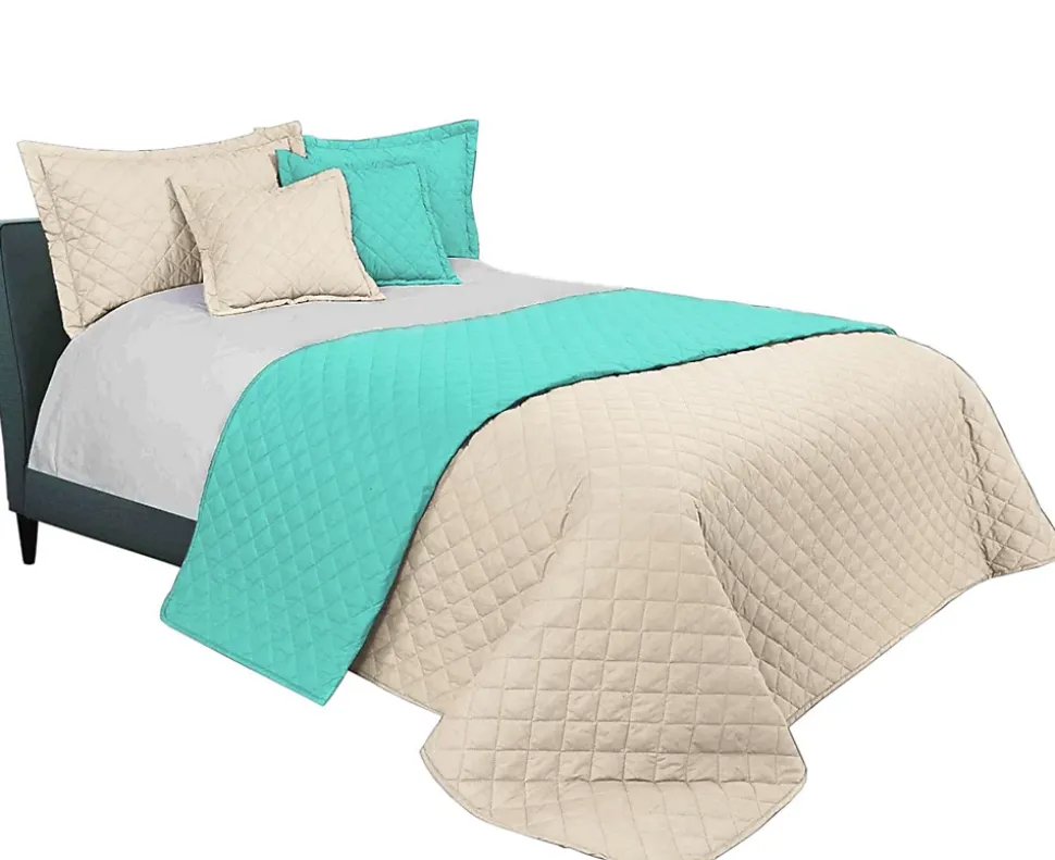 COUVRE-LIT TUTUMI INEZ 200X220 BEIGE MINT