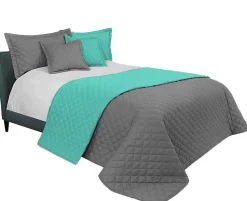 COUVRE-LIT TUTUMI INEZ 220X240 GREY MINT