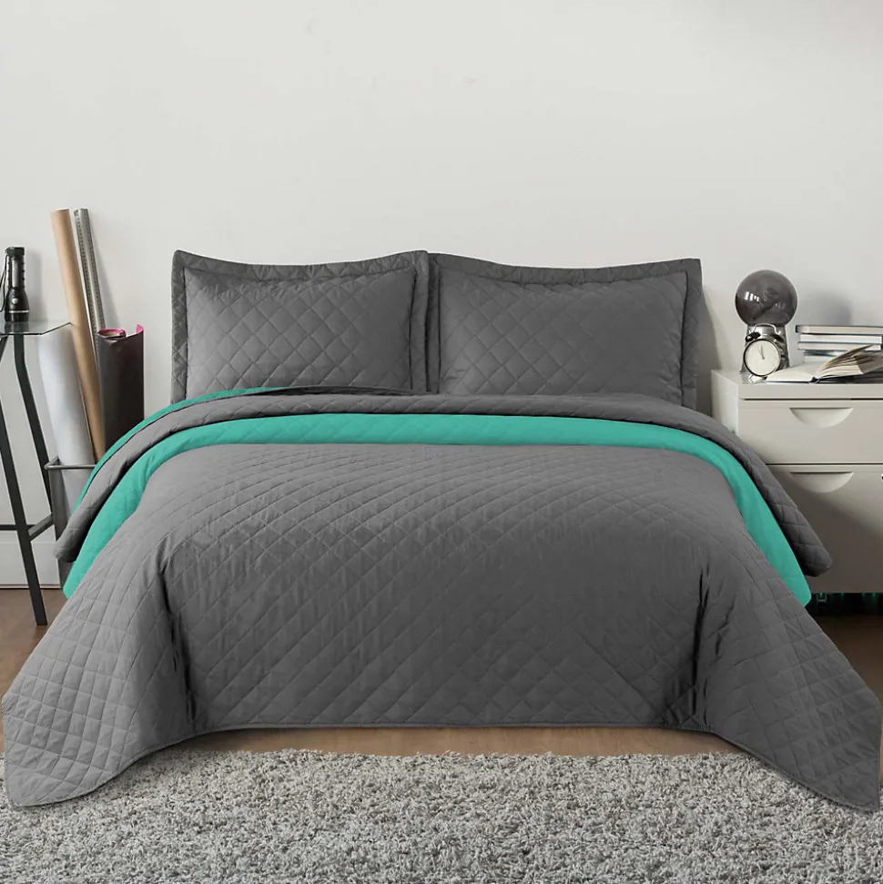 COUVRE-LIT TUTUMI INEZ 220X240 GREY MINT