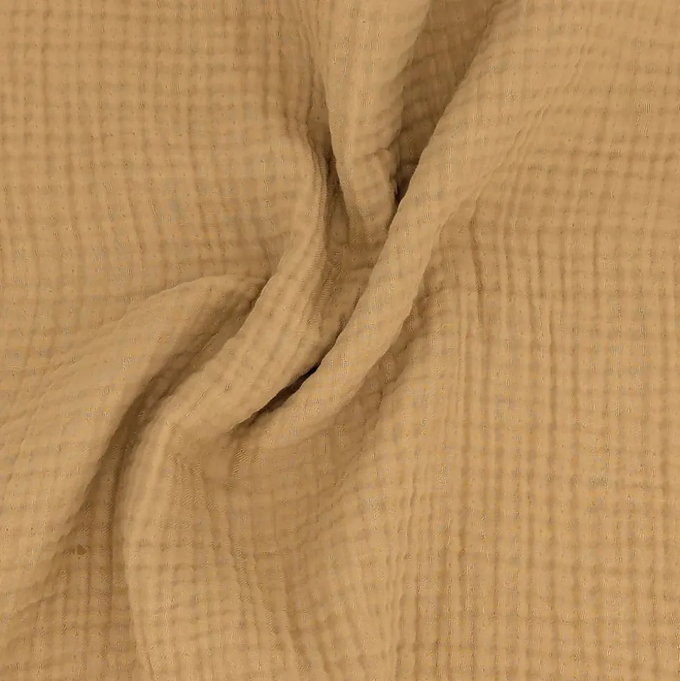 Couvre-lit 150x200 cm coton collection PAROS marron houblon