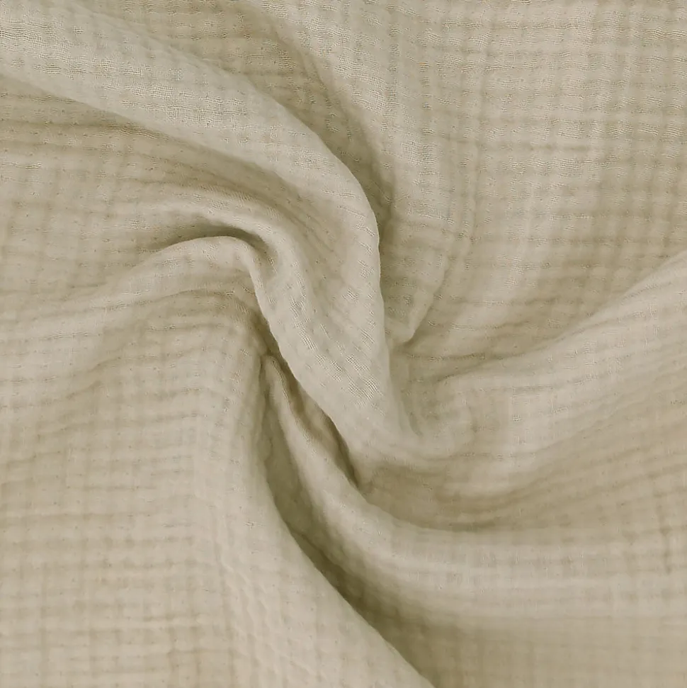 Couvre-lit 150x200 cm coton collection PAROS beige chanvre