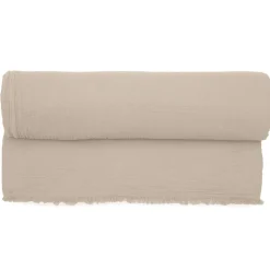 Couvre-lit 150x200 cm coton collection PAROS beige chanvre