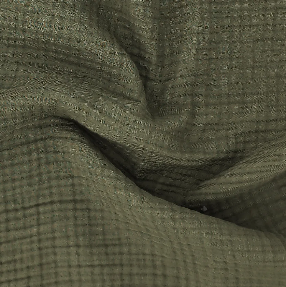 Couvre-lit 150x200 cm coton collection PAROS vert mousse