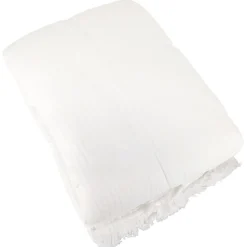 Couvre-lit 150x200 cm coton collection PAROS blanc neige