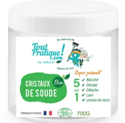 Cristaux de Soude Bio 700g en Pot Réutilisable Qualité Supérieure Naturel Français