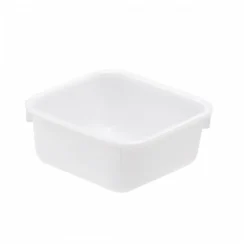 Cuvette alimentaire carrée emboitable 1 L - blanc