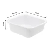 Cuvette alimentaire carrée emboitable 12 L - blanc