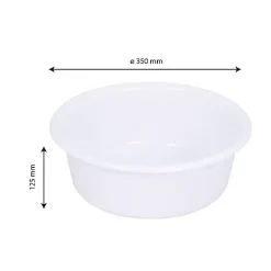 Cuvette alimentaire ronde emboitable 7,5 L - blanc