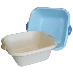 Cuvette carrée bimatière - 13 L - blanc