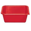 Cuvette carrée rouge 15L L. 38 x l. 38 x H. 17,5 cm