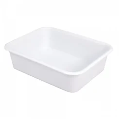 Cuvette rectangulaire profonde 20 L - blanc