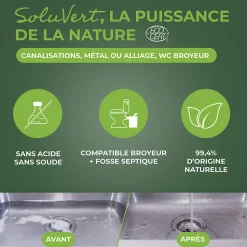 Déboucheur 3 en 1 aux enzymes SoluVert Starwax 1L