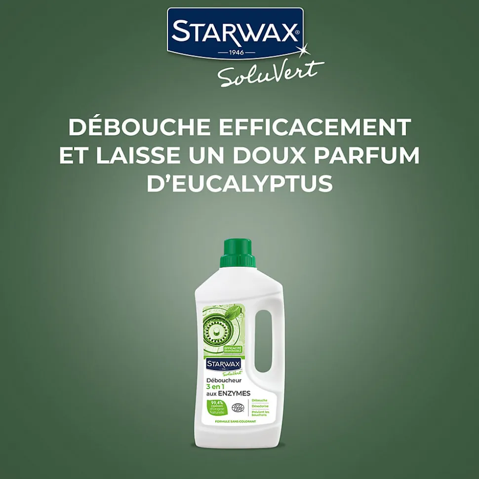 Déboucheur 3 en 1 aux enzymes SoluVert Starwax 1L