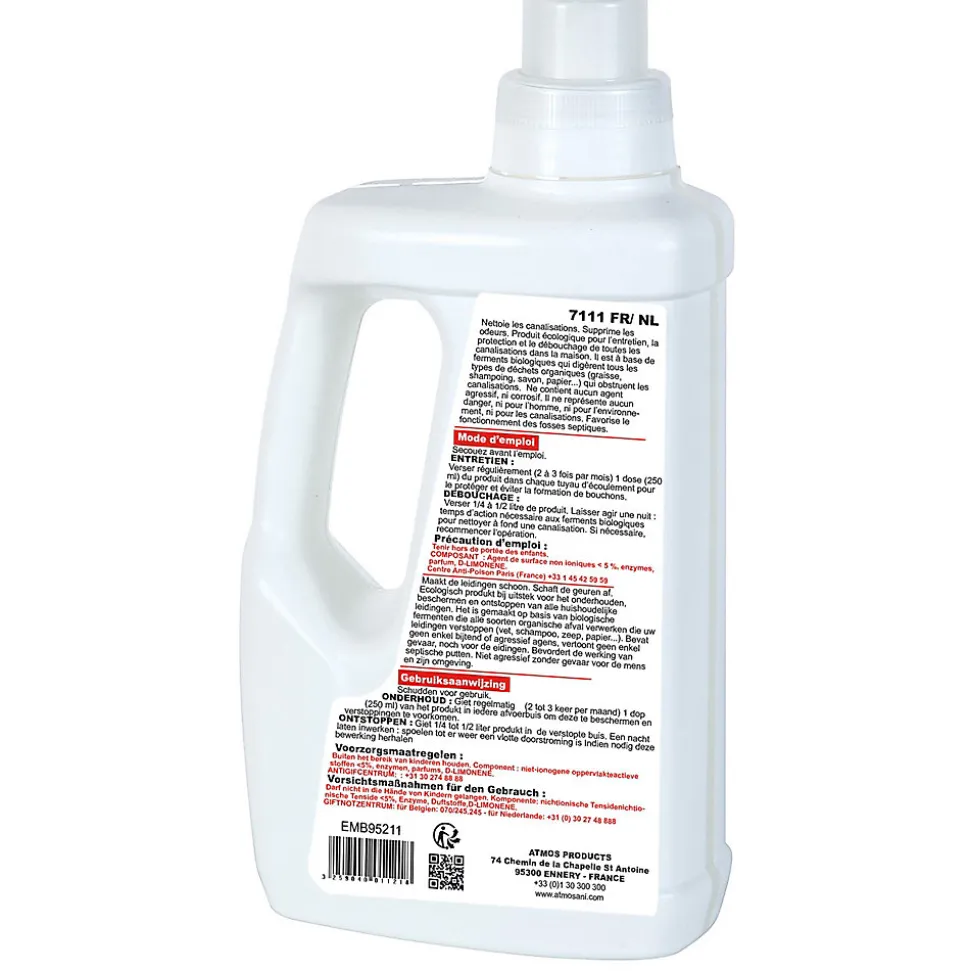 Déboucheur Atmosbio 1l entretien canalisations