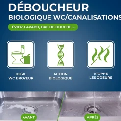 Déboucheur biologique Starwax 1L sans acide sans soude