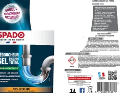 Déboucheur gel cuisine et salle de bain Spado 1L