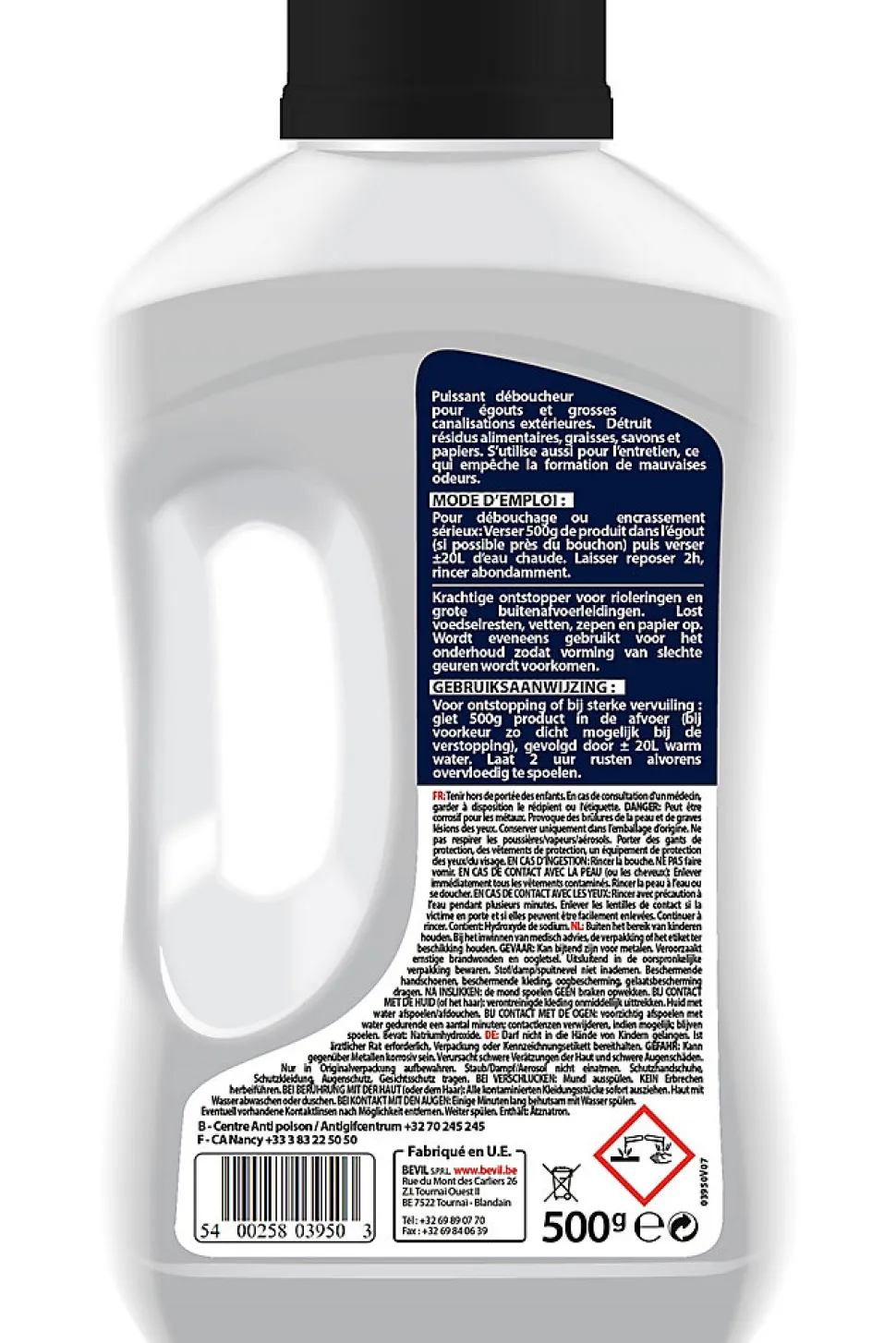 Déboucheur égouts surpuissant Fulgurant 500g