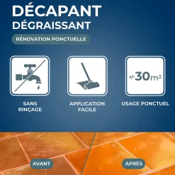 Décapant avant protection tomettes et terres cuites Starwax 1L
