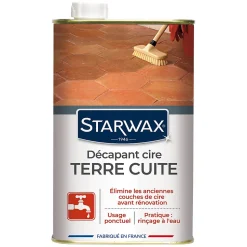 Décapant cire tomettes et terres cuites Starwax 1L