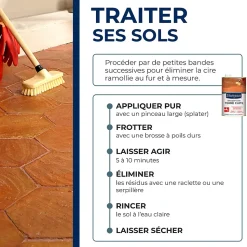 Décapant cire tomettes et terres cuites Starwax 1L