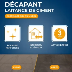 Décapant laitance de ciment carrelages Starwax 5L