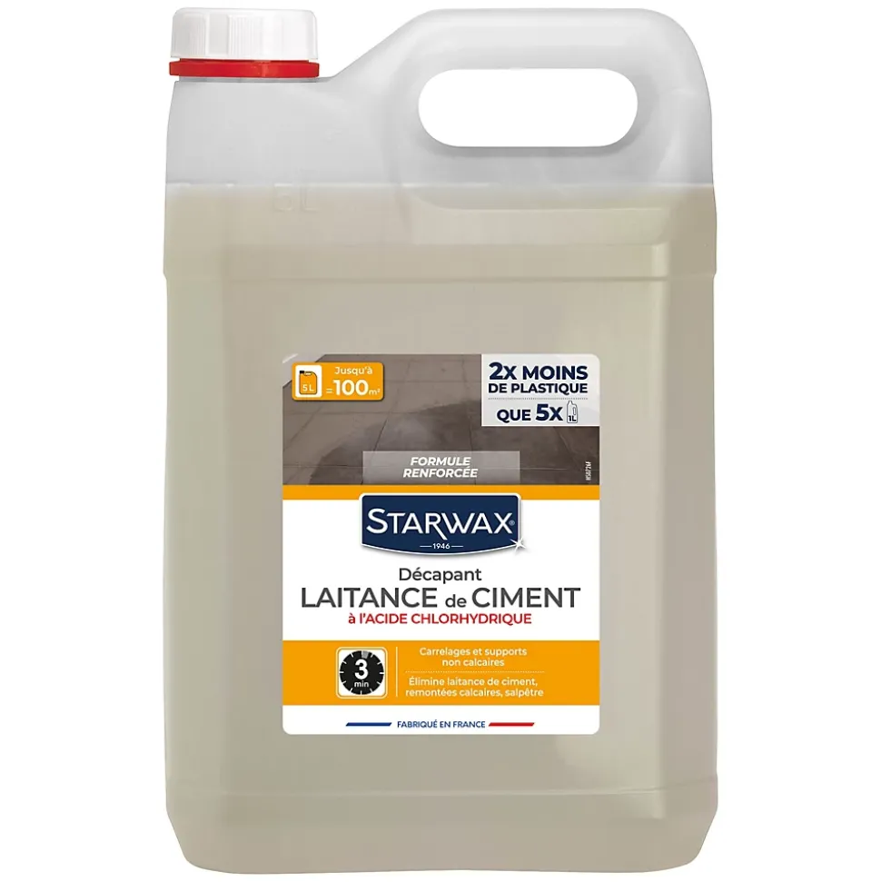 Décapant laitance de ciment carrelages Starwax 5L